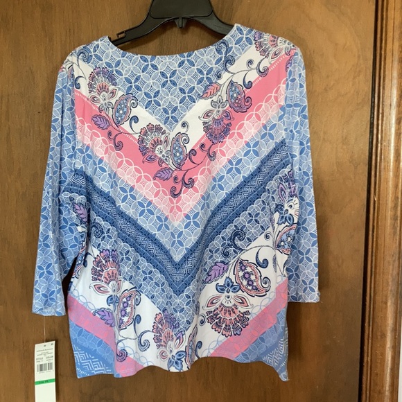 Alfred Dunner print embellished top PL - Picture 14 of 17